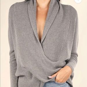 Love stitch women’s waffle cross front sweater